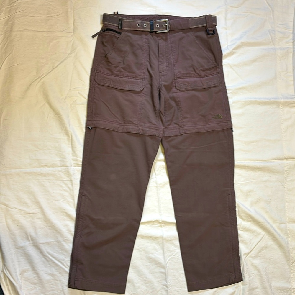 The North Face Men's Brown Convertible Pants to Shorts, Size Medium, Bon…